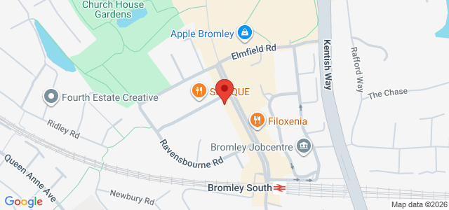 Map showing The Sushi Co - Bromley in Bromley