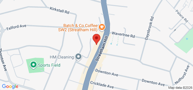 Map showing The Sushi Co - Streatham in London