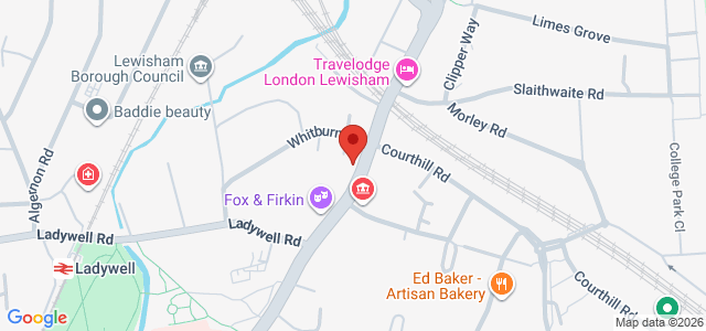 Map showing The Sushi Co - Lewisham in London