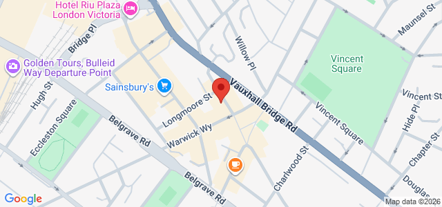 Map showing The Sushi Co - Victoria in London