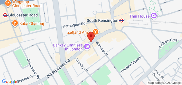 Map showing The Sushi Co - Kensington in London