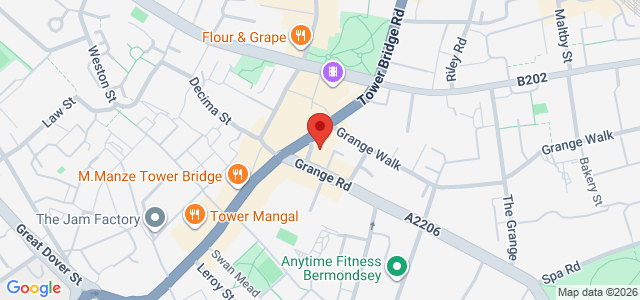 Map showing The Sushi Co - Tower Bridge in London
