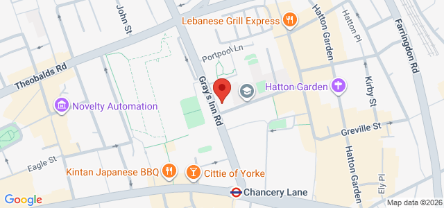 Map showing The Sushi Co - Holborn in London