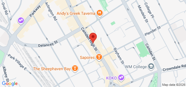 Map showing The Sushi Co - Camden in London