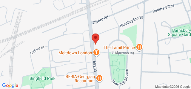 Map showing The Sushi Co - Islington in London
