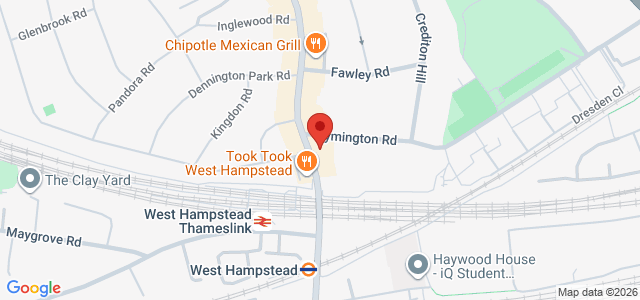 Map showing The Sushi Co - West Hampstead — London in London