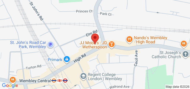 Map showing The Sushi Co - Wembley in Wembley