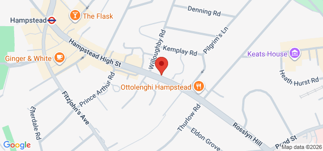 Map showing The Sushi Co - Hampstead in London