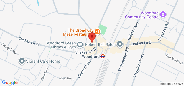 Map showing The Sushi Co - Woodford in Woodford Green