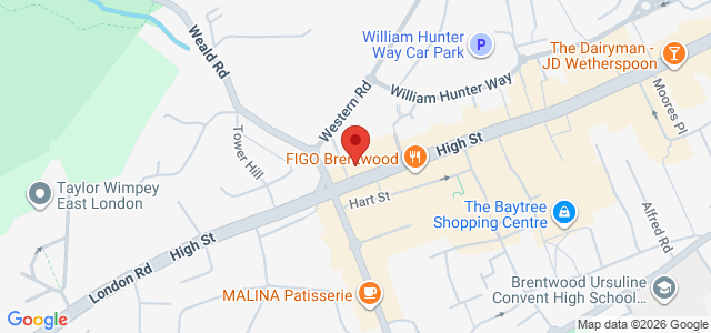 Map showing The Sushi Co - Brentwood in Brentwood