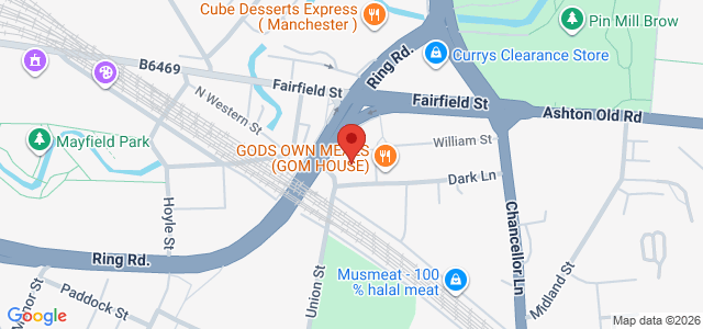 Map showing The Sushi Co - Manchester in Manchester
